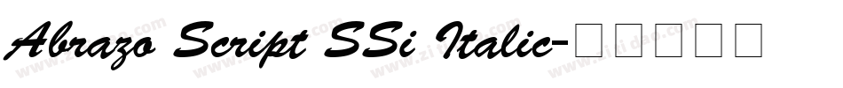 Abrazo Script SSi Italic字体转换